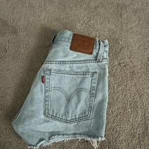 Levi's Light Blue Denim Cutoff Shorts